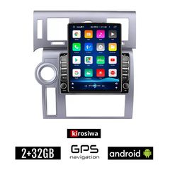 KIROSIWA HUMMER H2 (2008 - 2009) Android οθόνη αυτοκίνητου 2GB με GPS WI-FI (ηχοσύστημα αφής 9.7" ιντσών OEM Youtube Playstore MP3 USB Radio Bluetooth Mirrorlink εργοστασιακή, 4x60W, AUX, ασημί)