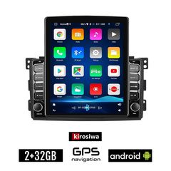 KIROSIWA SMART 451 (2007-2010) Android οθόνη αυτοκίνητου 2GB με GPS WI-FI (ηχοσύστημα αφής 9.7" ιντσών OEM Youtube Playstore MP3 USB Bluetooth Mirrorlink fortwo 4x60W Radio)