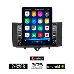 KIROSIWA SMART 451 (FORTWO) 2010-2015 Android οθόνη αυτοκίνητου 9.7" ιντσών 2GB με GPS WI-FI (ηχοσύστημα αφής FORTWO OEM Youtube Playstore MP3 USB Radio Bluetooth Mirrorlink εργοστασιακή, AUX, 4x