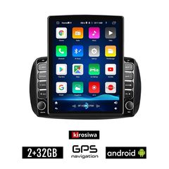 KIROSIWA SMART 453 (μετά το 2016) Android οθόνη αυτοκίνητου 2GB με GPS WI-FI (ηχοσύστημα αφής 9.7" ιντσών FORTWO OEM Youtube Playstore MP3 USB Radio Bluetooth Mirrorlink εργοστασιακή, AUX, 4x60W)