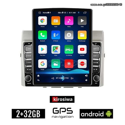 KIROSIWA TOYOTA VERSO (2004 - 2009) Android οθόνη αυτοκίνητου 2GB με GPS WI-FI (ηχοσύστημα αφής 9.7" ιντσών OEM Youtube Playstore MP3 USB Radio Bluetooth Mirrorlink εργοστασιακή 4x60W)