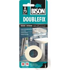 ΤΑΙΝΙΑ ΔΙΠΛΗΣ ΟΨΗΣ ΑΟΡΑΤΗ DOUBLE FIX INVIS ΔΙΑΦΑΝΗ 19mmx1.5m BISON 7000802