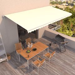 vidaXL Τέντα Συρόμενη Αυτόματη Κρεμ 600x350 εκ.