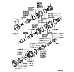 ΚΟΜΠΛΕΡ 5ης & ΟΠΙΣΘΕΝ MITSUBISHI L200 / L300 '83- '88 (MD703957) HUB & SLEEVE,M/T 5TH & REV SYNCH