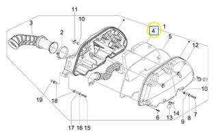 Φίλτρο Αέρα Vespa GTS 300 4T 4V ie ABS E3-E4 2014-2018 8319970P