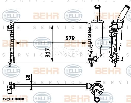 ΨΥΓ1,2 8V16V-01(58x31,6)M/A +/-AC TYΠ.VA για FIAT PUNTO 99-03