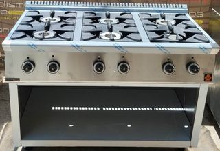 Εστία Αερίου Επιδαπέδια Με 6 Καυστήρες & Βάση 120x75x85 SER GAS - Καινούργια.