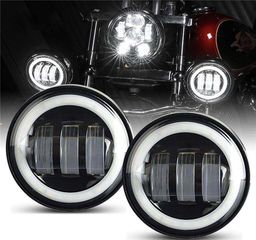 Σετ Προβολάκια Ομίχλης Universal 4.5″ Ιντσών Led Angel Eyes-thumb-1