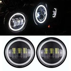 Σετ Προβολάκια Ομίχλης Universal 4.5″ Ιντσών Led Angel Eyes-thumb-2