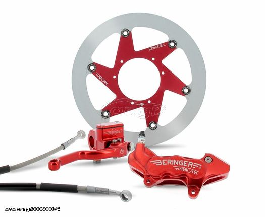 BERINGER Top Race Brake System 17'' Wheel Aerotec® Axial Caliper 6 Pistons Red Beta RR