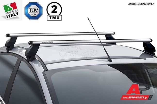 VW Caddy (2010-2015) Μπάρες Οροφής Menabo Tema - (5-ΘΥΡΟ, 2K LIFE , MAXI PANEL) Αλουμινίου