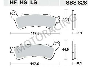 ΤΑΚΑΚΙΑ ΜΠΡΟΣΤΑ HONDA XLV 700 TRANSALP 08'-13' / CB 600F HORNET 07'-13' / XLV 1000 VARADERO 07'-13' SBS 828HS - SINTER ( ΜΕΤΑΛΛΙΚΟ )