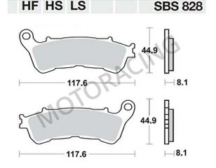 ΤΑΚΑΚΙΑ ΜΠΡΟΣΤΑ HONDA XLV 700 TRANSALP 08'-13' / CB 600F HORNET 07'-13' / XLV 1000 VARADERO 07'-13' SBS 828HF ( KERAMIKO )