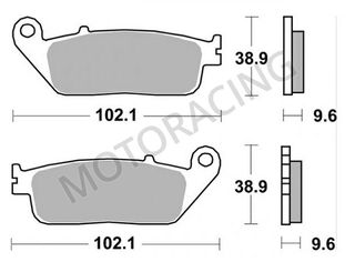 ΤΑΚΑΚΙΑ ΜΠΡΟΣΤΑ HONDA CB 600F HORNET 98'-13' / CBR 600F 95'-13' / TRIUMPH TIGER 800 10'-16' SBS 700HS - SINTER ( ΜΕΤΑΛΛΙΚΟ )