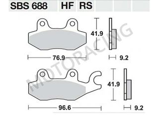 ΤΑΚΑΚΙΑ ΜΠΡΟΣΤΑ HONDA CBF 250 04'-06' / VT 125 SHADOW 99'-07' / XL 125 VARADERO 01'-12' SBS 688HF- ( ΚΕΡΑΜΙΚΟ )