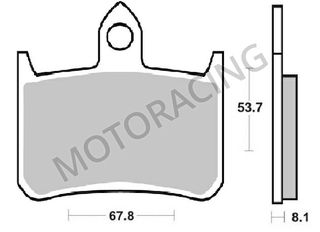 ΤΑΚΑΚΙΑ ΜΠΡΟΣΤΑ HONDA VTR 1000 FIRE STORM 97'-05' / CB 900 HORNET 02'-07' SBS 622HF- ( ΚΕΡΑΜΙΚΟ )