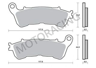 ΤΑΚΑΚΙΑ ΜΠΡΟΣΤΑ HONDA FORZA 250X 05'-11' / SH 125 09'-12' / FES 125 08'-12' SBS 192MS - SINTER ( ΜΕΤΑΛΛΙΚΟ )