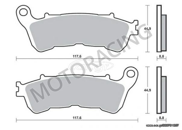 ΤΑΚΑΚΙΑ ΜΠΡΟΣΤΑ HONDA FORZA 250X 05'-11' / SH 125 09'-12' / FES 125 08'-12' SBS 192HM - ( ΚΕΡΑΜΙΚΟ )