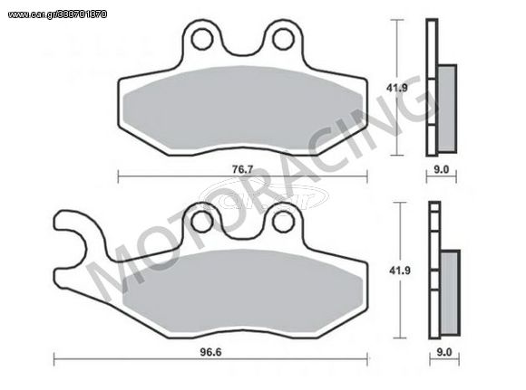 ΤΑΚΑΚΙΑ ΜΠΡΟΣΤΑ GILERA RUNNER VX 125 06'-12' / PIAGGIO BEVERLY 250 04'-09' / FLY 150 05'-10' / APRILIA SR MAX 300 11'-12' SBS 177HF - ( ΚΕΡΑΜΙΚΟ )