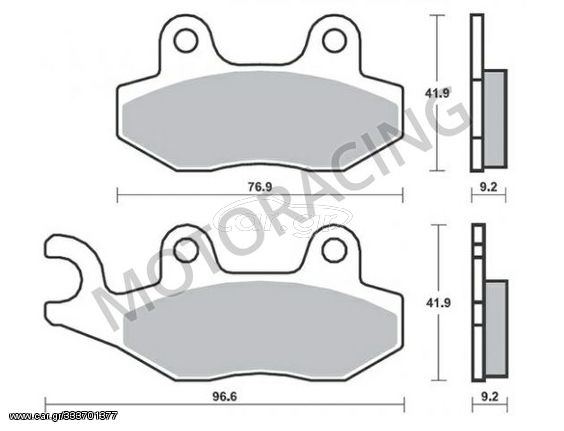 ΤΑΚΑΚΙΑ ΜΠΡΟΣΤΑ KYMCO AGILITY 50 06'-08' / LIKE 200 09'-13' / PEUGEOT VIVACITY 125 10'-12' SBS 163HM - ( ΚΕΡΑΜΙΚΟ )