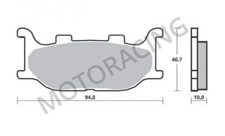 ΤΑΚΑΚΙΑ ΜΠΡΟΣΤΑ YAMAHA YP 250 MAJESTY 96'-03' / YP 400 MAJESTY 05'-11' / T-MAX 500 04'-07' SBS 128MS - SINTER ( ΜΕΤΑΛΛΙΚΟ )