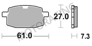 ΤΑΚΑΚΙΑ ΜΠΡΟΣΤΑ PEUGEOT V-CLIC 50 08'-10' / YAMAHA BWs 100 99'-01' SBS 111HF - ( ΚΕΡΑΜΙΚΟ )