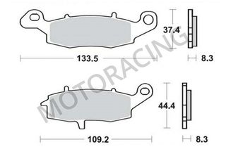 ΤΑΚΑΚΙΑ ΜΠΡΟΣΤΑ KAWASAKI KLE 650 VERSYS 07'-14' / Z750 04'-06' / SUZUKI GSF 650 BANDIT 05'-06' BRAKING BRK 782