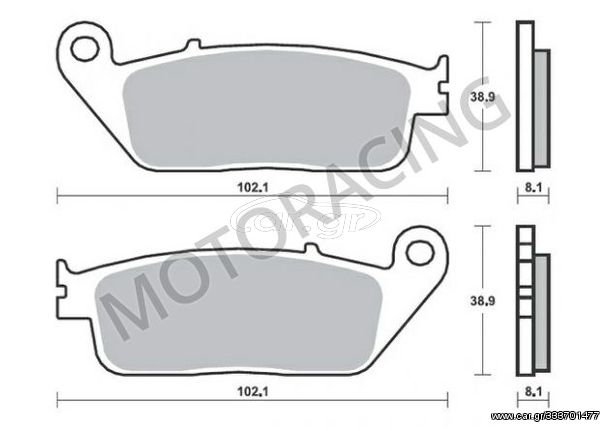 ΤΑΚΑΚΙΑ ΜΠΡΟΣΤΑ SUZUKI BURGMAN AN 650 03'-09' / KYMCO GRAND DINK 300i 10'-13' / PEUGEOT GEOPOLIS 400 08'-11' SBS 183MS - SINTER ( ΜΕΤΑΛΛΙΚΟ )