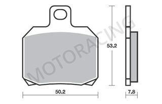 ΤΑΚΑΚΙΑ ΜΠΡΟΣΤΑ DERBI GP1 250 06'-09' / PIAGGIO BEVERLY 400 08'-11' / BEVERLY 500 06'-13' SBS 157HM - ( ΚΕΡΑΜΙΚΟ )