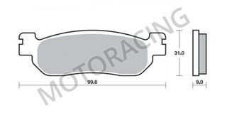 ΤΑΚΑΚΙΑ ΜΠΡΟΣΤΑ YAMAHA CRYPTON-R 105 SBS 155 HM - ( ΚΕΡΑΜΙΚΟ )