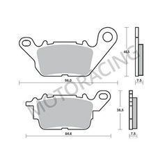 ΤΑΚΑΚΙΑ ΜΠΡΟΣΤΑ YAMAHA CRYPTON S-115 18' / NMAX 155 '15-'20 / NMAX 125 '15-'16 SBS 226HF - (ΚΕΡΑΜΙΚΟ)