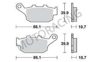 ΤΑΚΑΚΙΑ ΠΙΣΩ HONDA XRV 750 AFRICA 90'-03' / XLV 700 TRANSALP 08'-13' / TRIUMPH TIGER 800 11'-16' / YAMAHA XJ6 09'-12' SBS 614LS - SINTER ( ΜΕΤΑΛΛΙΚΟ )