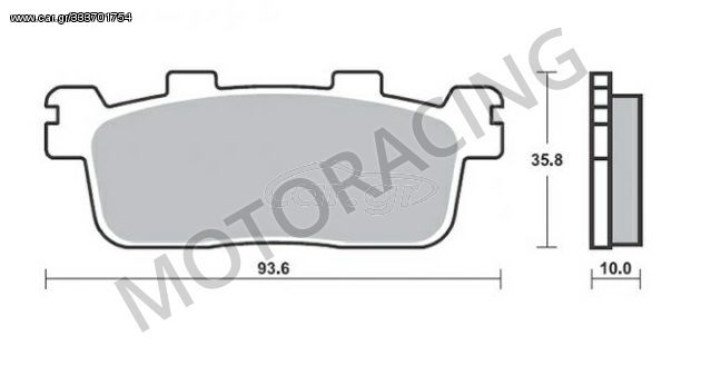 ΤΑΚΑΚΙΑ ΠΙΣΩ KYMCO PEOPLE 200S 07'-10' / XCITING 250 05'-07' / K-XCT 300 12'-16' SBS 195CT - CARBONTECH