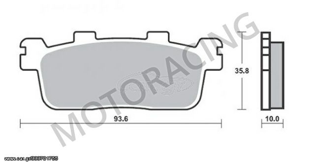 ΤΑΚΑΚΙΑ ΠΙΣΩ KYMCO PEOPLE 200S 07'-10' / XCITING 250 05'-07' / K-XCT 300 12'-16' SBS 195HM - ( ΚΕΡΑΜΙΚΟ )