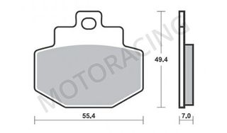 ΤΑΚΑΚΙΑ ΠΙΣΩ GILERA RUNNER VX 125 01'-12' / PIAGGIO FLY 125ie 12'-15' / VESPA GTS 250 05'-09' SBS 166HM - ( ΚΕΡΑΜΙΚΟ )