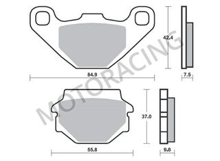 ΤΑΚΑΚΙΑ ADLY ATV 150cc ΠΙΣΩ SBS 135HM - ( ΚΕΡΑΜΙΚΟ )
