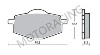 ΤΑΚΑΚΙΑ ΠΙΣΩ YAMAHA XT 600 90'-03' / XTZ 660 TENERE 91'-98' / DT 125R 88'-03' SBS 107HM - ( ΚΕΡΑΜΙΚΟ )