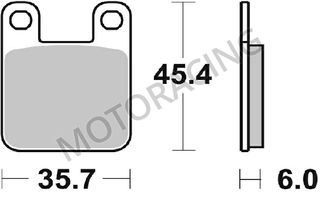 ΤΑΚΑΚΙΑ ΠΙΣΩ PEUGEOT SPEEDFIGHT 2 50 04'-08' / SATELIS 125 06'-11' / JET FORCE C-TECH 50 05'-09' SBS 105HF - ( ΚΕΡΑΜΙΚΟ )