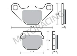 ΤΑΚΑΚΙΑ ΠΙΣΩ SUZUKI RM 85 02'-04' / KAWASAKI KMX 125 86'-98' / ADLY ATV 150 15'-16' SBS 102HM - ( ΚΕΡΑΜΙΚΟ )
