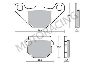 ΤΑΚΑΚΙΑ ΠΙΣΩ SUZUKI RM 85 02'-04' / KAWASAKI KMX 125 86'-98' / ADLY ATV 150 15'-16' SBS 101HF - ( ΚΕΡΑΜΙΚΟ )