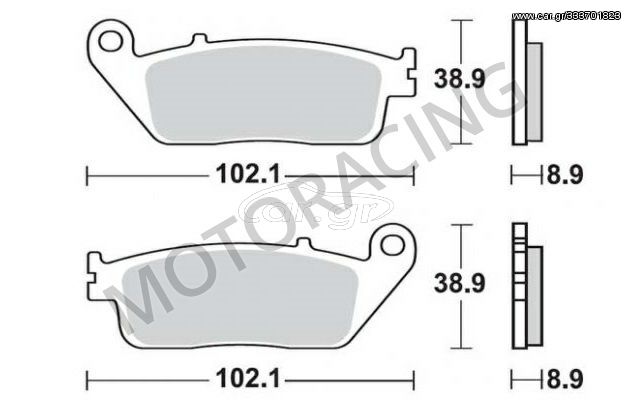 ΤΑΚΑΚΙΑ ΠΙΣΩ HONDA FJS 400 06'-08' / FJS 600 01'-10' BRAKING BRK 748