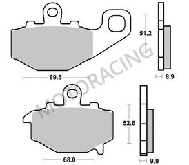 ΤΑΚΑΚΙΑ ΠΙΣΩ KAWASAKI ZX-6R 95'-12' / KLE 650 VERSYS 07'-14' BRAKING BRK 775