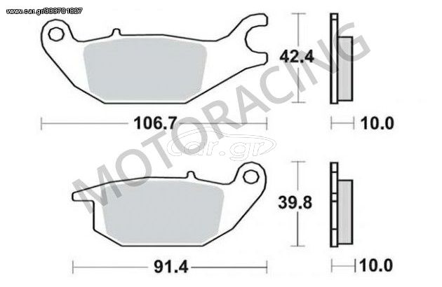 ΤΑΚΑΚΙΑ ΠΙΣΩ HONDA CBR 125R 04'-10' / XLV 125 VARADERO 01'-12' BRAKING BRK 867