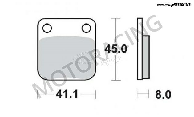 ΤΑΚΑΚΙΑ ΠΙΣΩ KAWASAKI KLX 125 D-TRACKER 10'-13' SBS 536HF - ( ΚΕΡΑΜΙΚΟ )