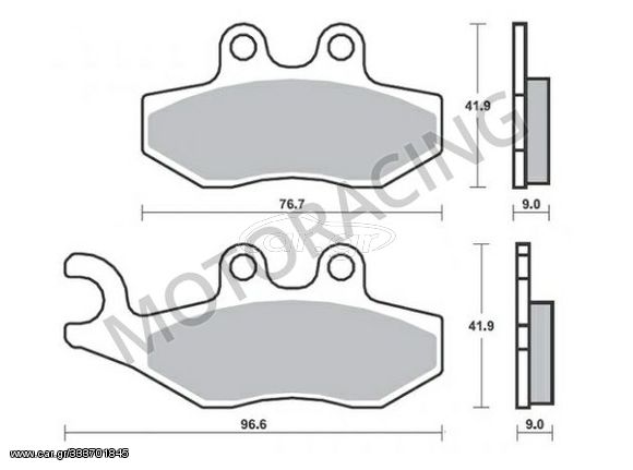 ΤΑΚΑΚΙΑ ΠΙΣΩ PIAGGIO BEVERLY 125 04'-11' / GILERA NEXUS 125 07'-11' / MP3 125 11'-12' SBS 177MS - SINTER ( ΜΕΤΑΛΛΙΚΟ )