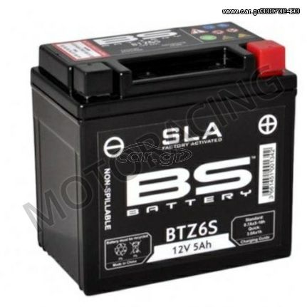 ΜΠΑΤΑΡΙΑ HONDA INNOVA 125 / INNOVA 125i / CBR 125R 04'-14' BS-BATTERY 12V 5Ah BTZ6S-SLA GEL