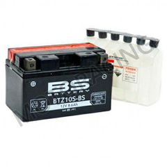 ΜΠΑΤΑΡΙΑ HONDA CB 600F HORNET 09'-13' / CBR 600RR 03'-13' / BMW S 1000RR 09'-16' / YAMAHA MT-07 14'-16' BS-BATTERY 12V 8.6Ah BTZ10S-BS ΜΕ ΥΓΡΑ