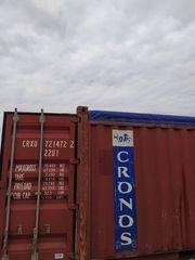 Semitrailer container transport '04 Containers 20'OT Οροφή μουσαμά