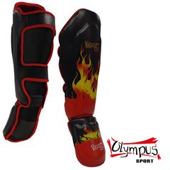Shin-Instep Guard olympus KING PVC - BURNING FLAME
