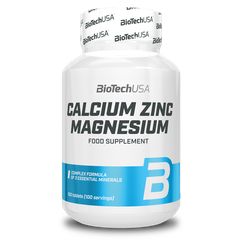 Calcium Zinc Magnesium 100tbs  Biotech USA